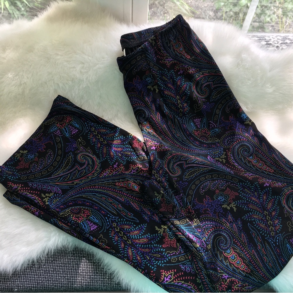 NWT COLDWATER CREEK RETRO PAISLEY PANTS